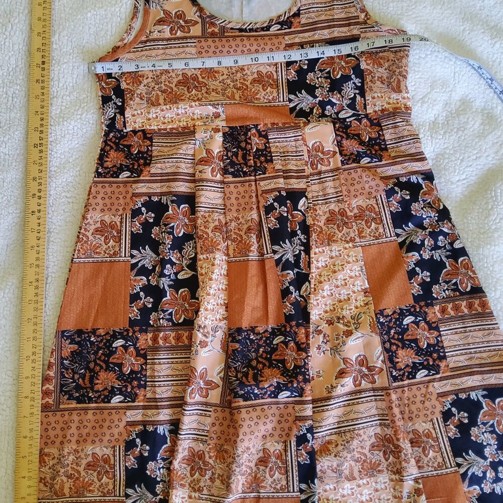 Patchwork BOHO Sleeveless Loose Dress NWOT - Picture 4 of 7